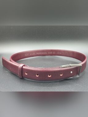 Giorgio Armani Womens Burgandy Italian Leather Belt - Size 42